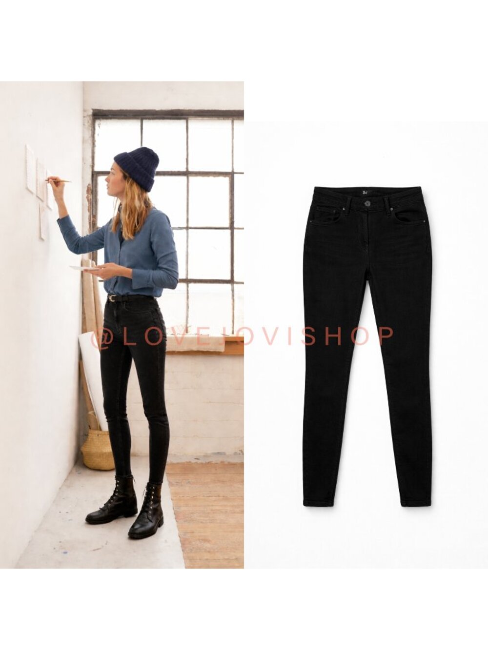 Jeans | Skinny | 3x1 NYC Luxe Deep Black | 11" Mid Rise | 31.5" Inseam | Sz 29